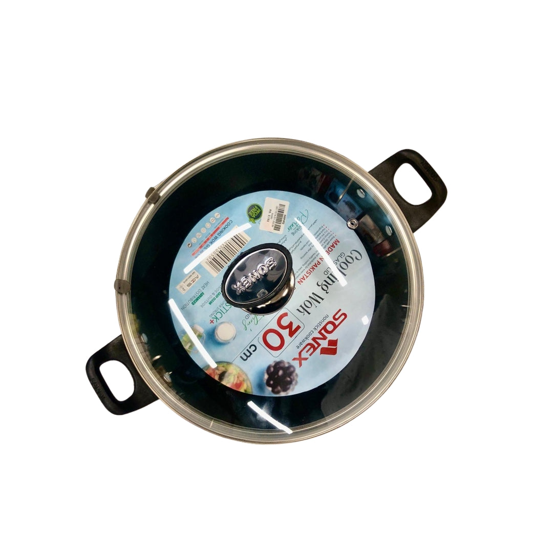 Cooking Wok- Glass Lid