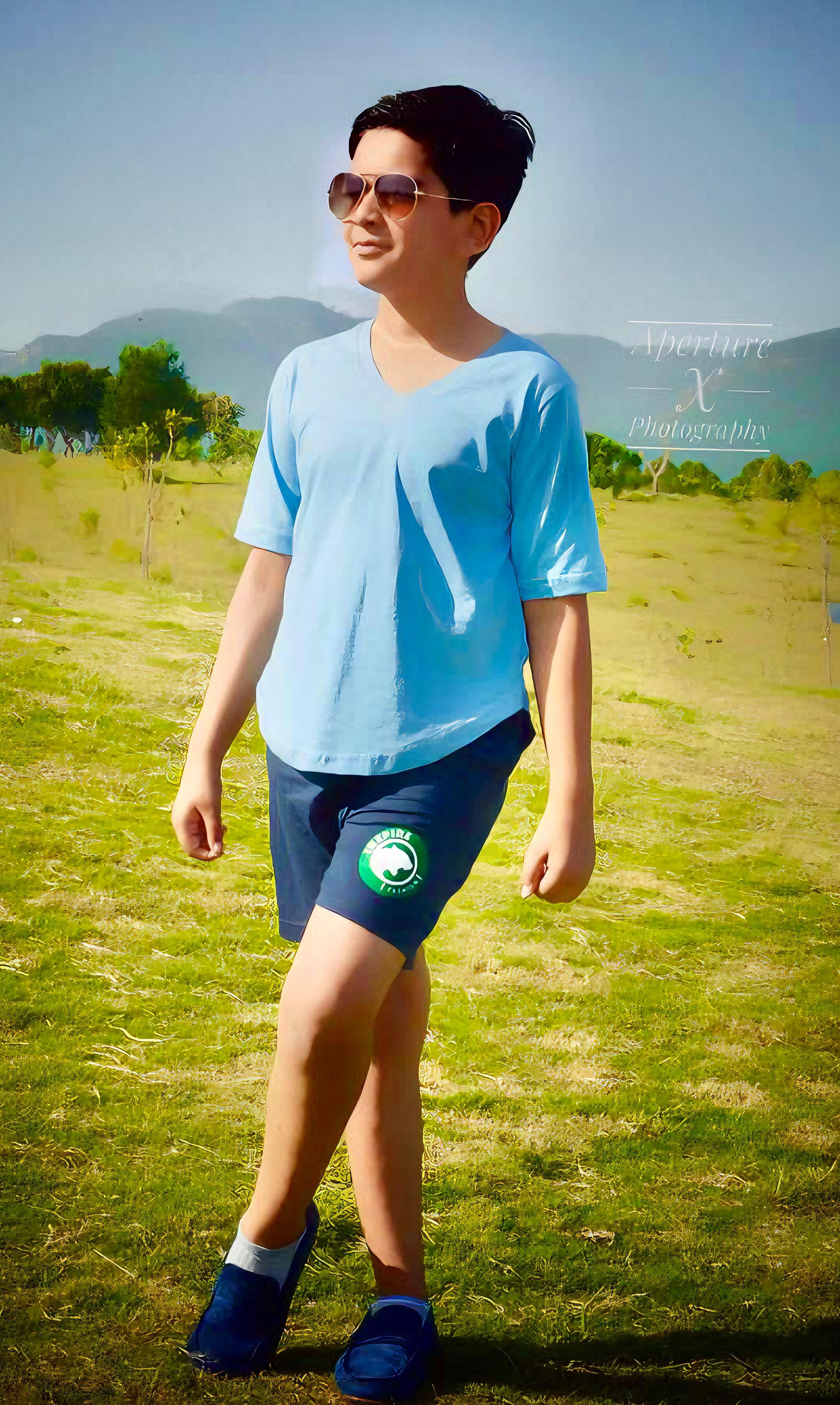 Boys V-Neck Sky Blue