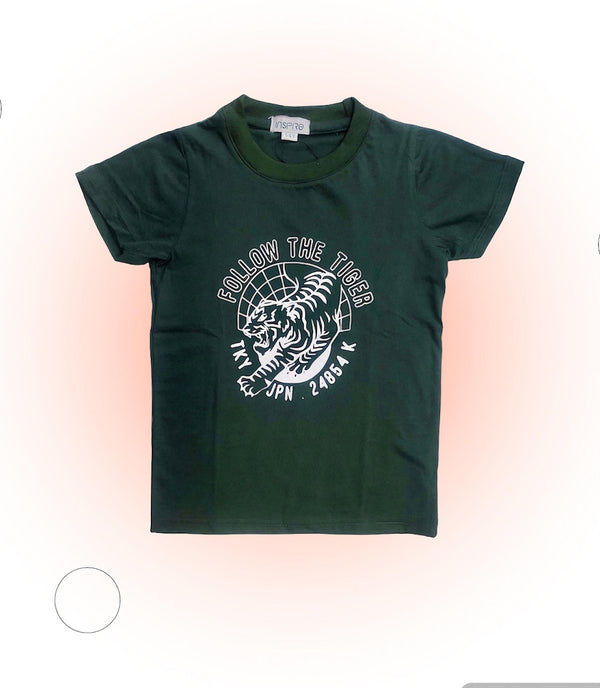 Kids Tiger Green t-shirt